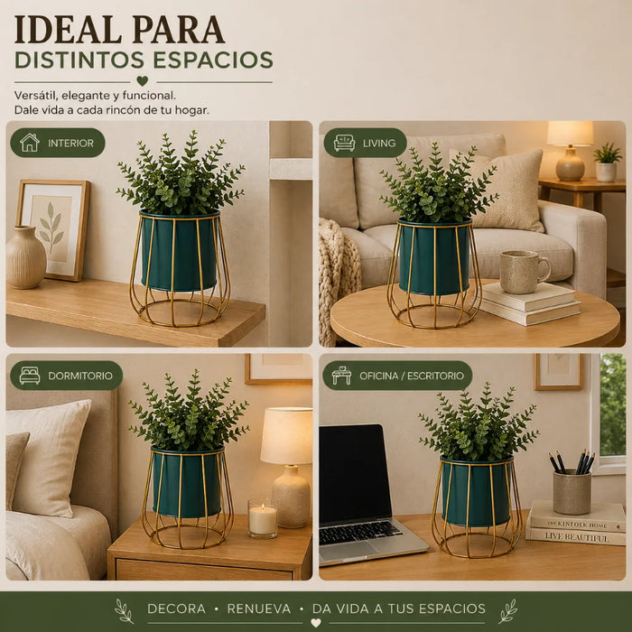 Porta Macetero Pedestal Maceta Plantas Metalico Decorativo
