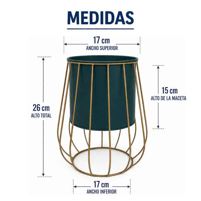 Porta Macetero Pedestal Maceta Plantas Metalico Decorativo