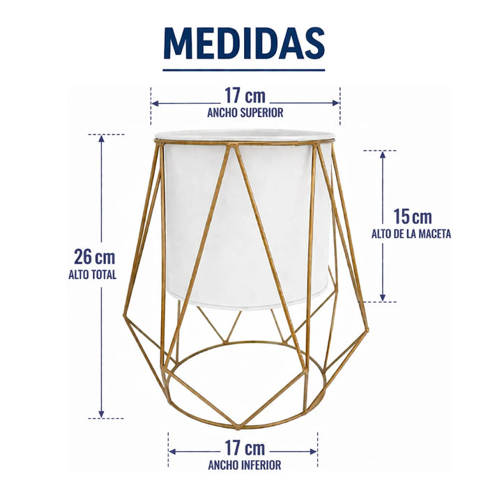 Porta Macetero Pedestal Maceta Plantas Metalico Decorativo