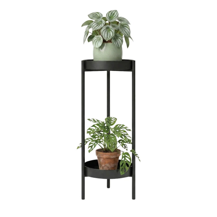 Porta Macetero Pedestal Para Plantas 2 Niveles Estante M