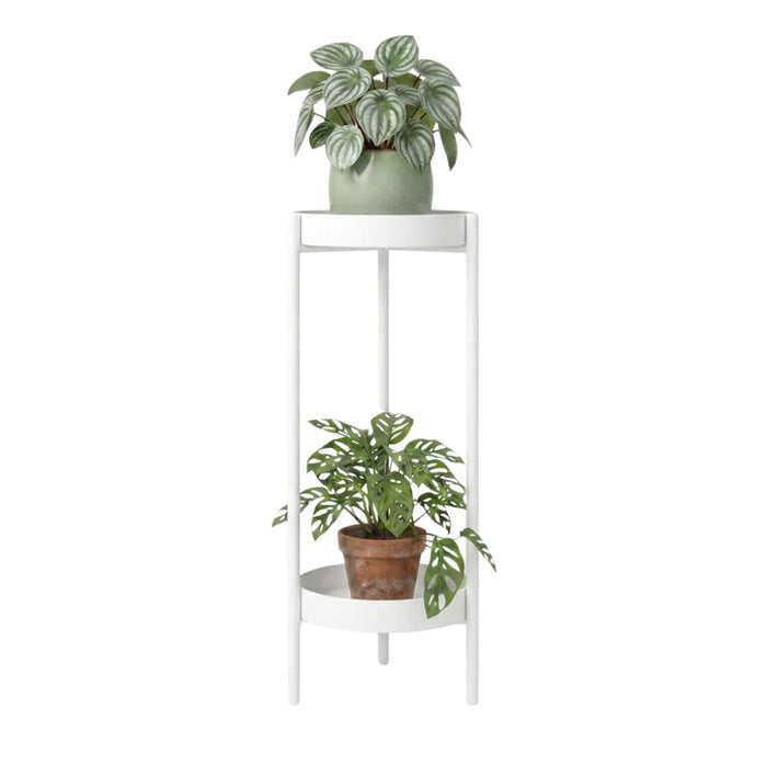 Porta Macetero Pedestal Para Plantas 2 Niveles Estante M