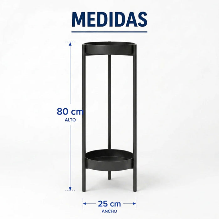 Porta Macetero Pedestal Para Plantas 2 Niveles Estante M