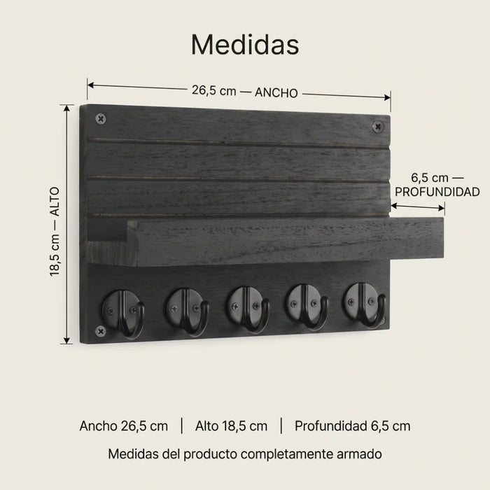Portallaves De Madera Organizador Decorativo Para Llaves
