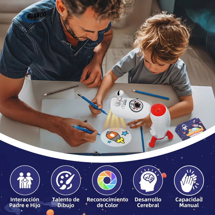 Proyector De Dibujo Infantil Para Pintar Con Discos Y Accesorios