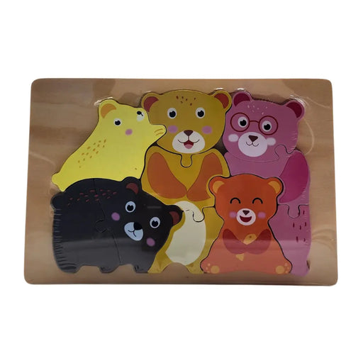 Puzzle Juego De Madera Animales Juguete Educativo - Fliperex
