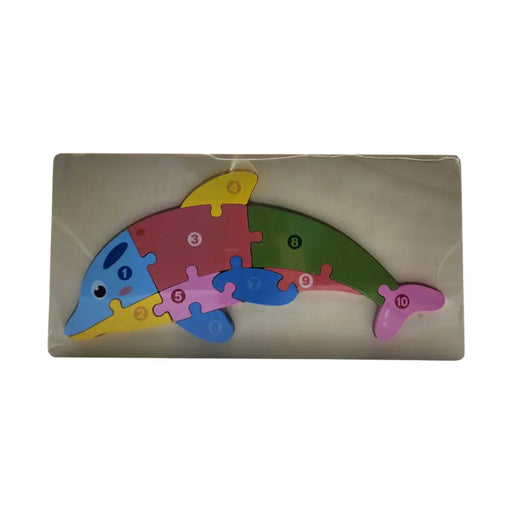 Puzzle Juego De Madera Delfin Juguete Educativo - Fliperex