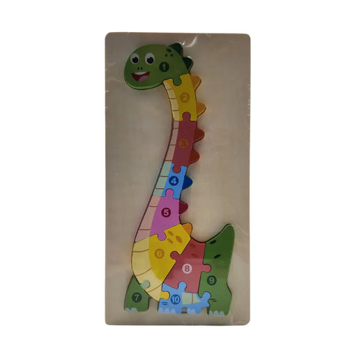 Puzzle Juego De Madera Dinosaurio Juguete Educativo - Fliperex