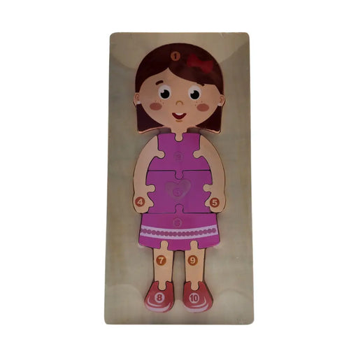 Puzzle Juego De Madera Niña Juguete Educativo - Fliperex