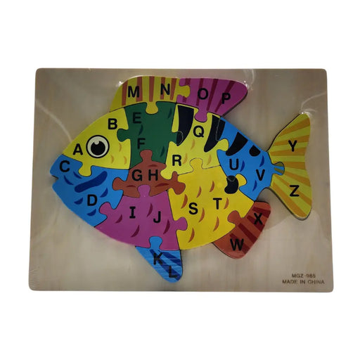 Puzzle Juego De Madera Pez Juguete Educativo - Fliperex