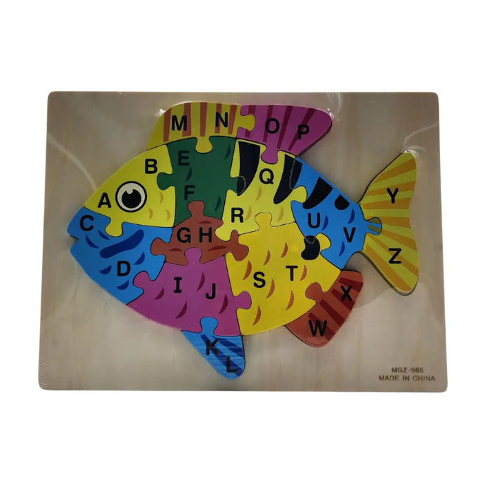 Puzzle Juego De Madera Pez Juguete Educativo - Fliperex