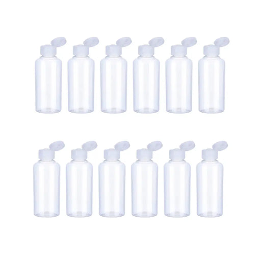 Set 12 Botella De Viaje Dispensadora 75 Ml Transparente - Fliperex