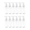 Set 12 Botella Dispensadora 100 Ml Transparente Multiuso