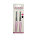 Set 2 Limas De Uñas Metálica Manicura Mango De Color - Fliperex