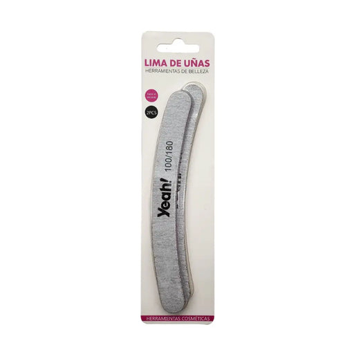 Set 2 Limas De Uñas Profesional 100/180 Forma Curvada - Fliperex