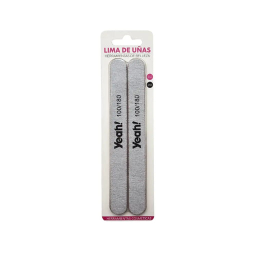 Set 2 Limas De Uñas Profesional 100/180 Forma Recta Delgada - Fliperex