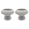 Set 2 Macetero Maceta De Ceramica Con Forma De Seta Blanco