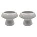 Set 2 Macetero Maceta De Ceramica Con Forma De Seta Blanco - Fliperex