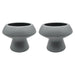 Set 2 Macetero Maceta De Ceramica Con Forma De Seta Gris - Fliperex