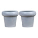 Set 2 Macetero Maceta Estilo Escandinavo Moderno Gris - Fliperex