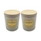 Set 2 Vela Aromatica Elegante Fragancia Duradera Vaso Blanco