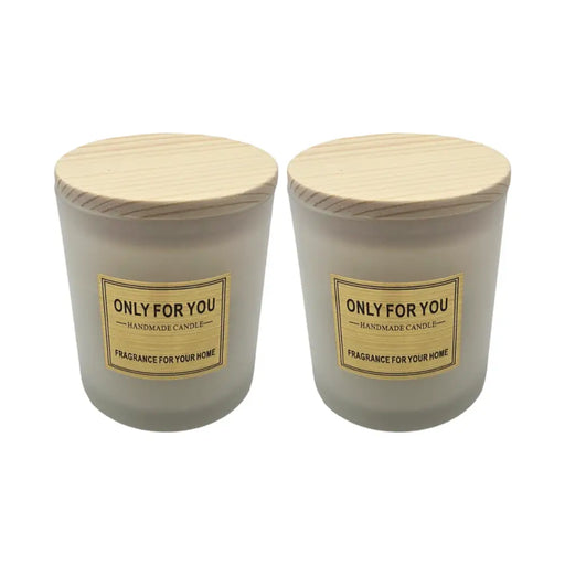 Set 2 Vela Aromatica Elegante Fragancia Duradera Vaso Blanco - Fliperex