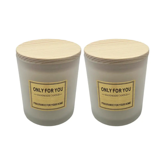 Set 2 Vela Aromatica Elegante Fragancia Duradera Vaso Blanco - Fliperex
