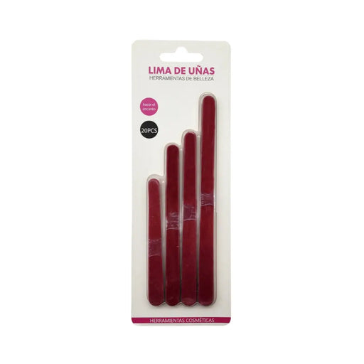 Set 20 Limas De Uñas Delgadas 4 Tamaños Manicura Manicure - Fliperex