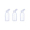 Set 3 Botella De Viaje Dispensadora 100 Ml Transparente