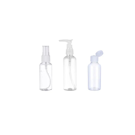 Set 3 Botella De Viaje Variedad 50 Ml Transparente - Fliperex
