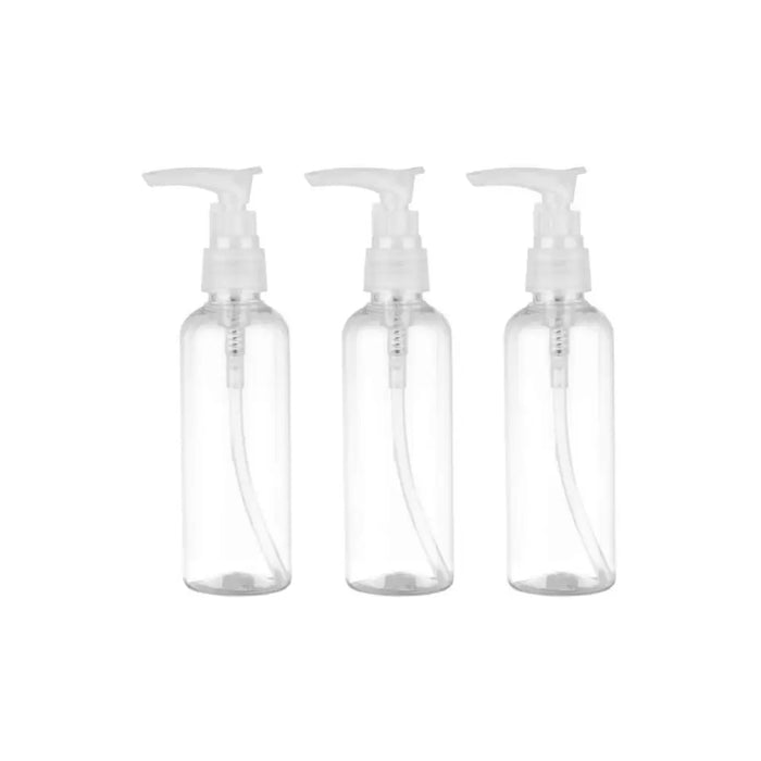 Set 3 Botella Dispensadora 100 Ml Transparente Multiuso - Fliperex