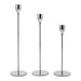 Set 3 Candelabros Porta Velas Plateado Decora Centro De Mesa - Fliperex