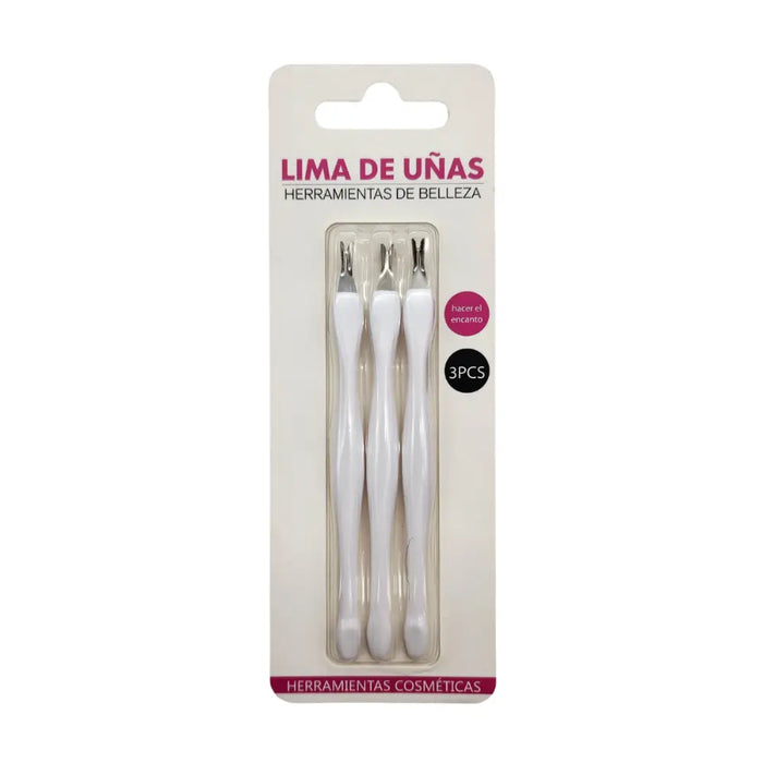 Set 3 Corta Cutículas Para Manicura Mango De Color - Fliperex
