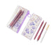 Set 3 Lapices Con Estuche Morado Mas Accesorio Regalo - Fliperex