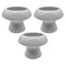 Set 3 Macetero Maceta De Ceramica Con Forma De Seta Blanco