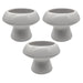 Set 3 Macetero Maceta De Ceramica Con Forma De Seta Blanco - Fliperex