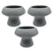 Set 3 Macetero Maceta De Ceramica Con Forma De Seta Gris