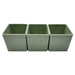 Set 3 Macetero Maceta De Plastico Cuadrado Pequeño 6 X 6 Cm - Fliperex