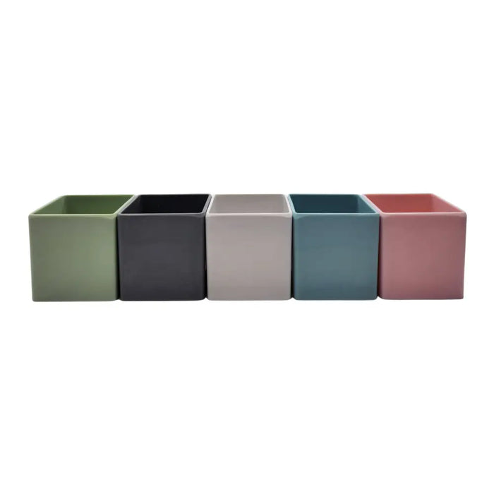 Set 3 Macetero Maceta De Plastico Cuadrado Pequeño 6 X 6 Cm - Fliperex