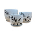 Set 3 Maceteros Maceta De Cerámica Blanco Diseño Flores - Fliperex