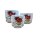 Set 3 Maceteros Maceta De Cerámica Blanco Diseño Rosas - Fliperex