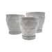 Set 3 Maceteros Maceta De Cerámica Blancos Diseños Circulos - Fliperex