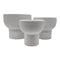 Set 3 Maceteros Maceta De Ceramica Copon Lineas Blanco Mate