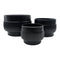 Set 3 Maceteros Maceta De Ceramica Lineas Relieve Negro
