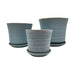 Set 3 Maceteros Maceta De Cerámica Relieve Para Plantas - Fliperex