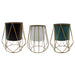 Set 3 Maceteros Maceta Geometrica Nordica Pedestal De Fierro - Fliperex