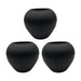 Set 3 Maceteros Plastico Redondo Ovalado Moderno Textura S - Fliperex