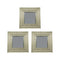 Set 3 Marcos De Espejos Cuadrados Dorados Para Decorar Hogar