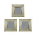 Set 3 Marcos De Espejos Cuadrados Dorados Para Decorar Hogar - Fliperex