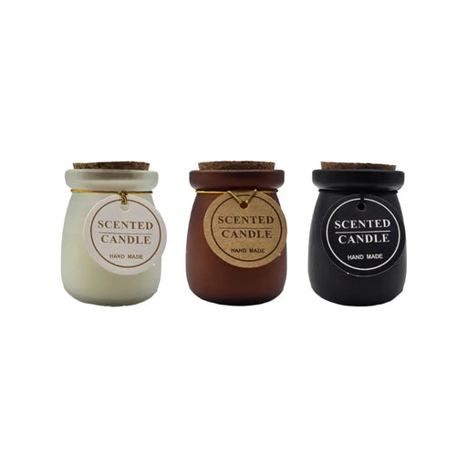 Set 3 Velas Aromatica Elegantes Neutras Fragancia Duradera - Fliperex