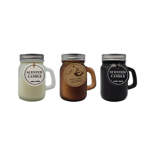 Set 3 Velas Aromatica Elegantes Taza Fragancia Duradera Deco - Fliperex